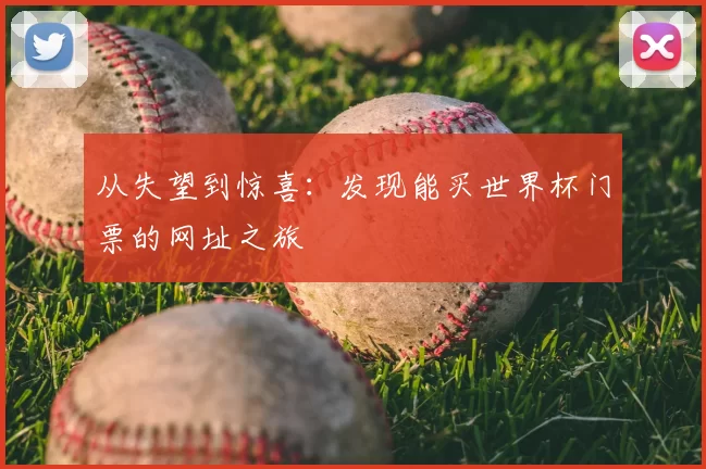 从失望到惊喜:发现能买世界杯门票的网址之旅